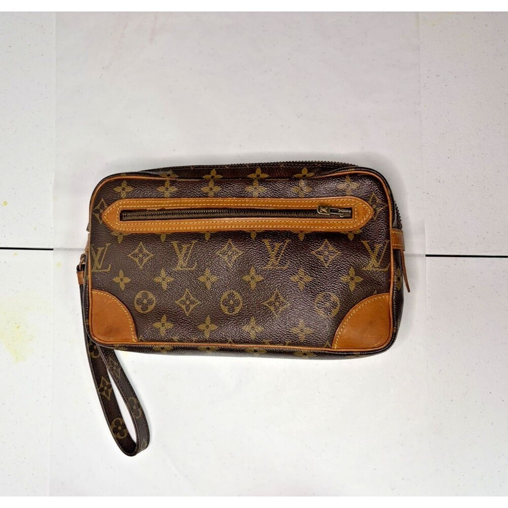 Louis Vuitton Marly Dragonne GM Monogram Clutch Wristlet M51825 1980’s Vintage